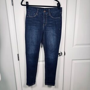 Seven7 Tummyless High Rise Skinny Jeans Stretch Waist Dark Wash Size 8